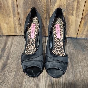 Betsey Johnson black high heels